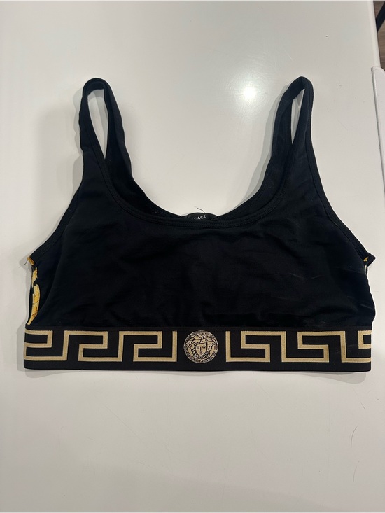 Versace Other - Versace Black and Gold Medusa Logo Bralette Size 4 ( Medium )